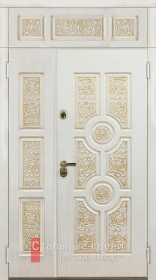 Стальная дверь Двухстворчатая дверь входная с терморазрывом №1 с отделкой МДФ ПВХ