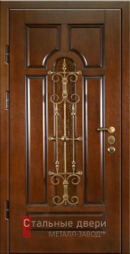 Стальная дверь Дверь с стеклом №26 с отделкой МДФ ПВХ